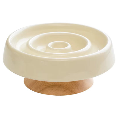 Ceramic Pet Slow Feeders Food Bowl Cat Meal Plate Anti-Choking Dog Food Bowl